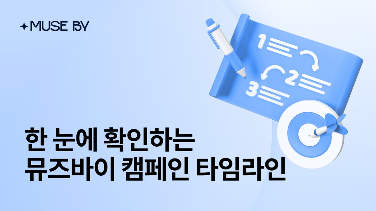 한눈에 확인하는 뮤즈바이 캠페인 타임라인